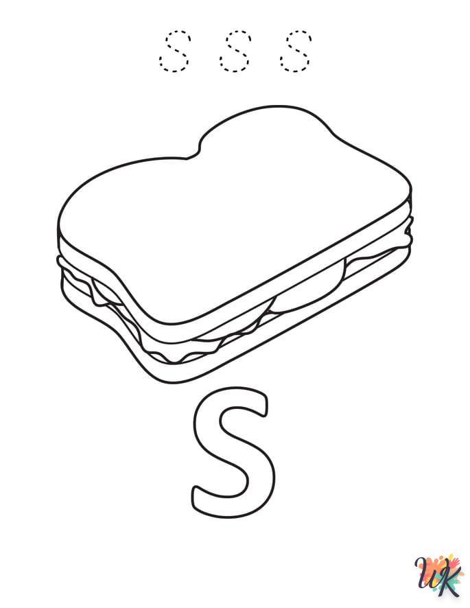 coloriage Sandwich  enfant à imprimer pdf