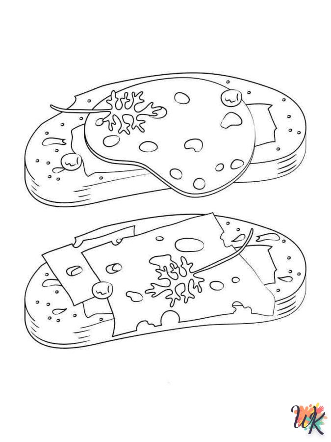 coloriage Sandwich  à imprimer pour enfant de 2 ans