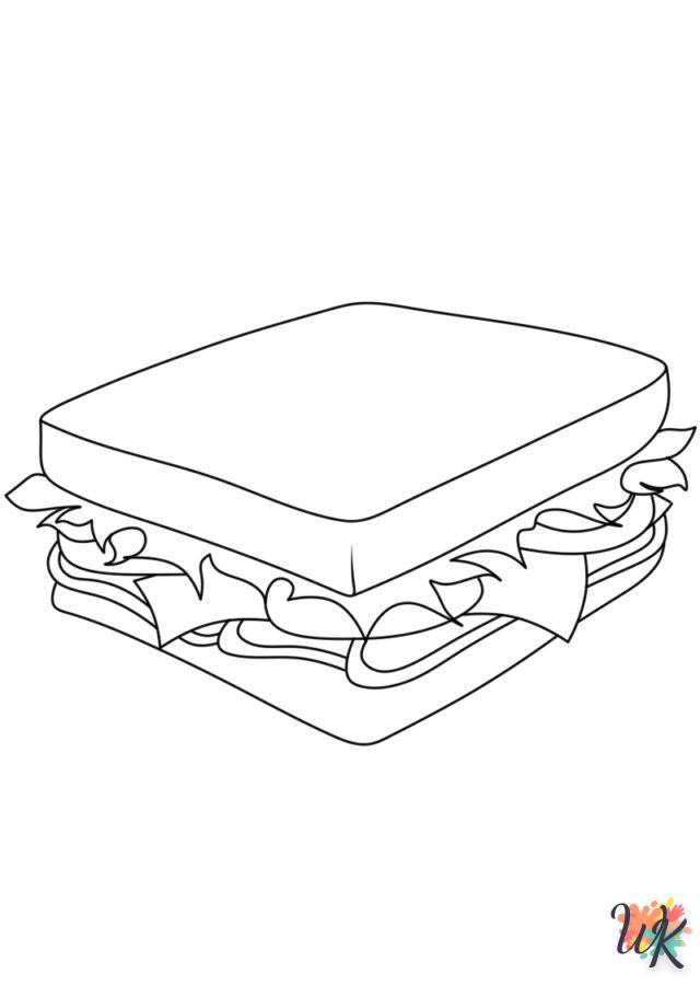 coloriage Sandwich  en ligne avengers gratuit