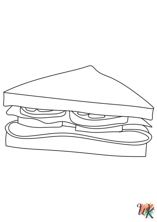 coloriage Sandwich  en ligne avengers gratuit 1