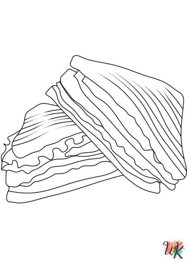 coloriage Sandwich  à imprimer gratuitement pdf 1