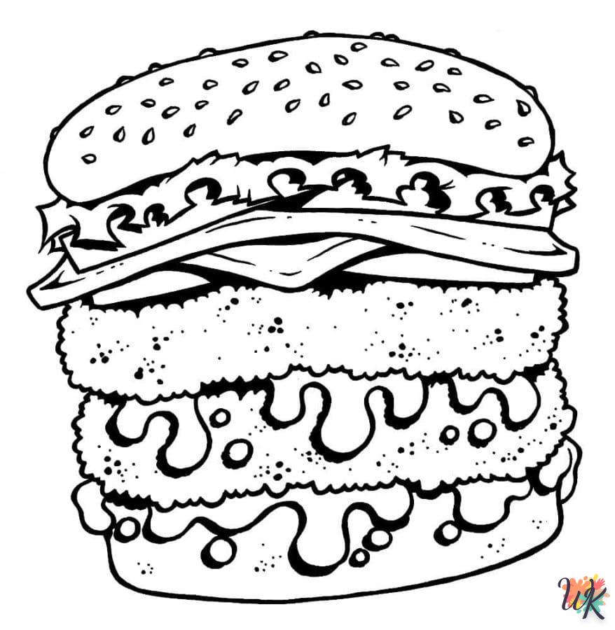 coloriage Sandwich  à colorier en ligne 1