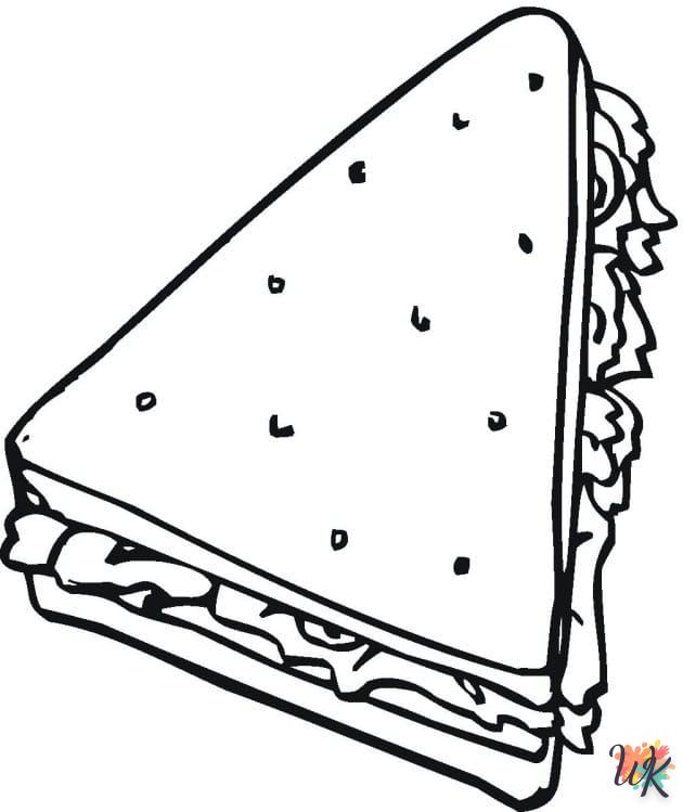 coloriage Sandwich  a imprimer enfant 10 ans 3