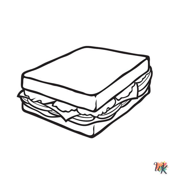 coloriage Sandwich  enfant 8 ans a imprimer 1