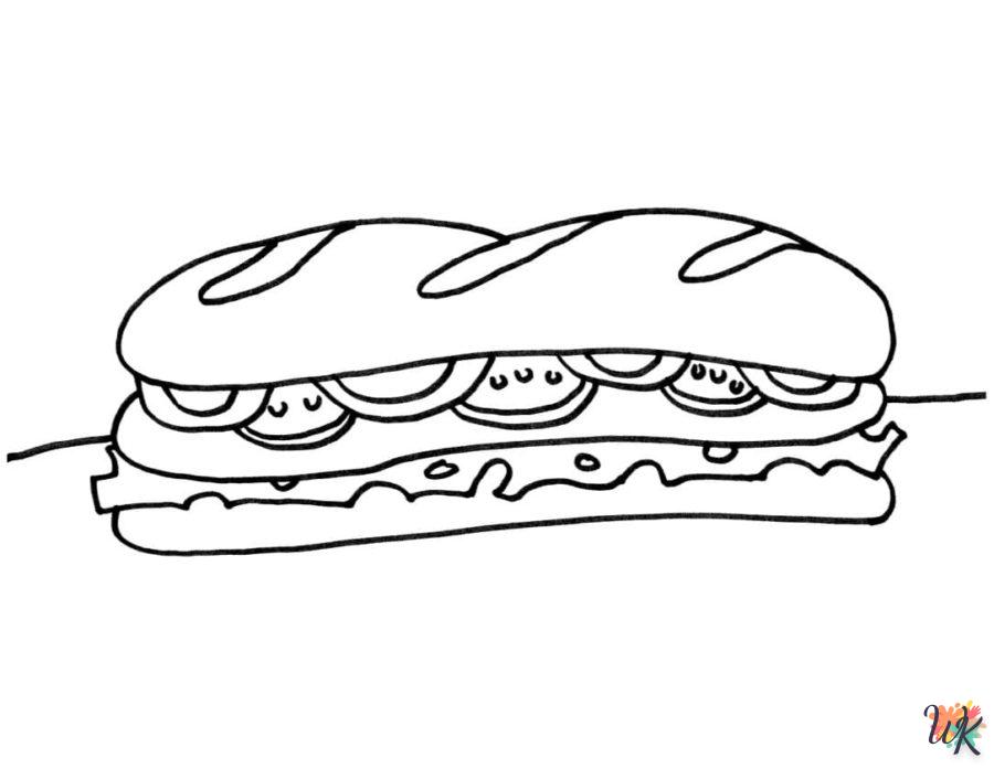 coloriage Sandwich  bebe animaux a imprimer gratuit 1