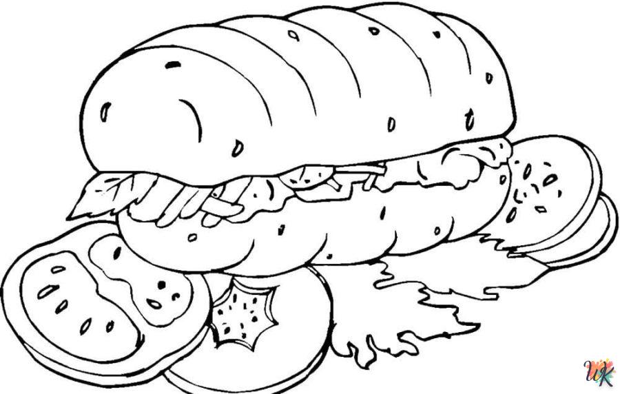 image de coloriage Sandwich  pour enfant 1