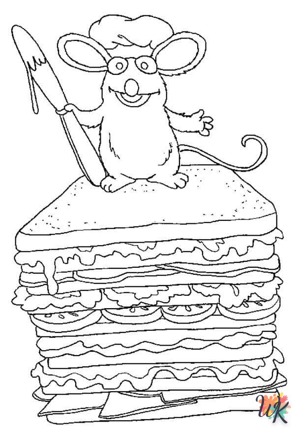 coloriage Sandwich  enfant a imprimer 1