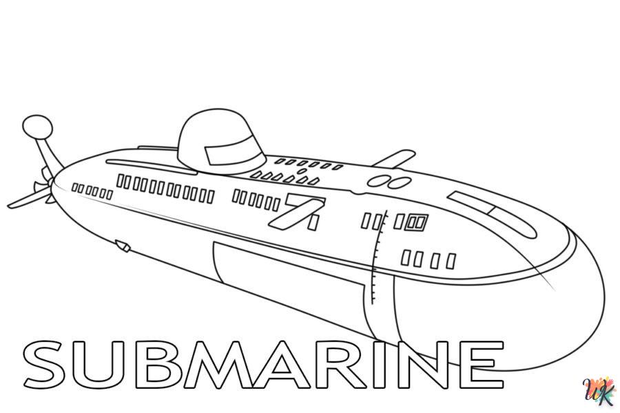 coloriage Sous-Marin  à imprimer pour enfant de 6 ans