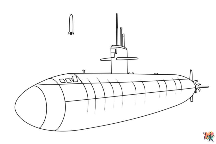 activité coloriage Sous-Marin  en ligne
