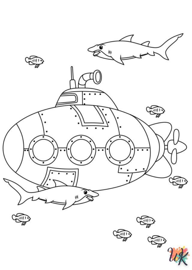 coloriage Sous-Marin  à imprimer pdf gratuit 1