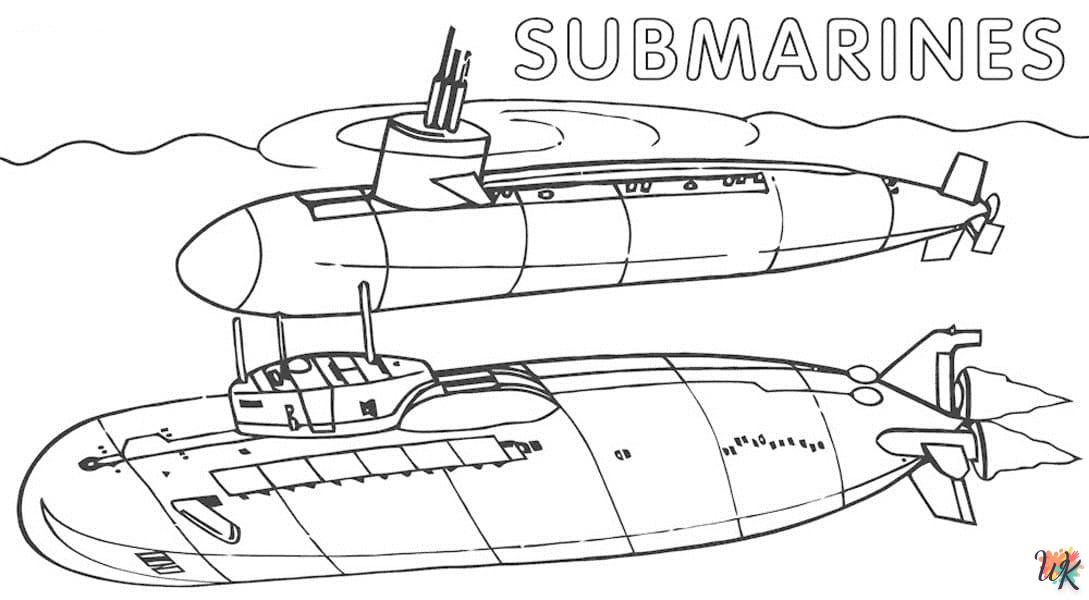 coloriage Sous-Marin  à imprimer gratuitement pdf