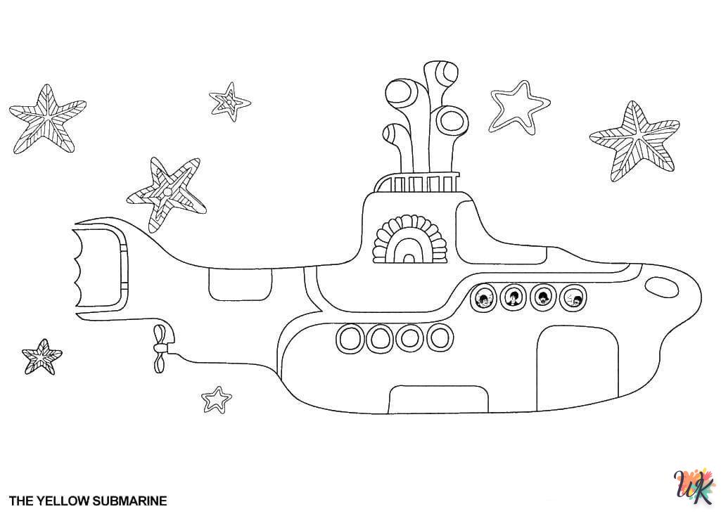 image de coloriage Sous-Marin  pour enfant 1