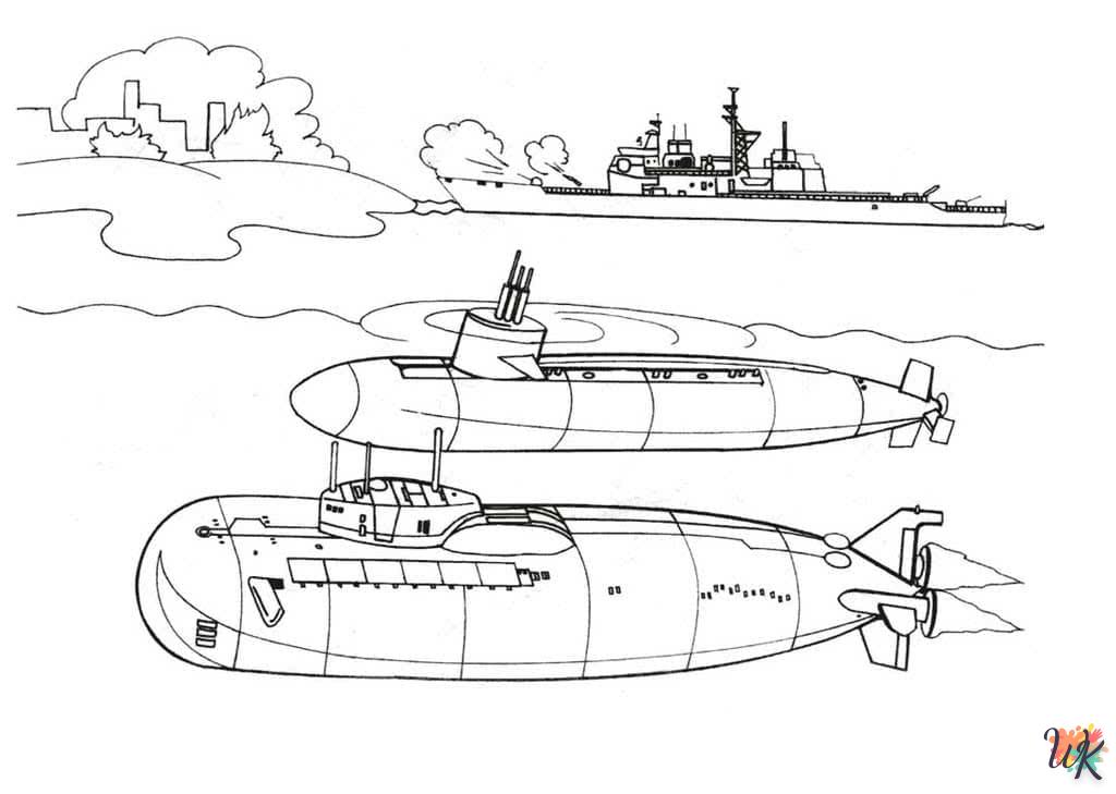 coloriage Sous-Marin  à imprimer pour enfant de 6 ans