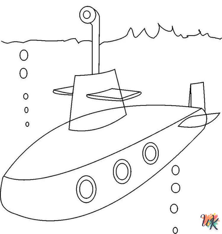 coloriage Sous-Marin  a imprimer pour enfant de 4 ans 1