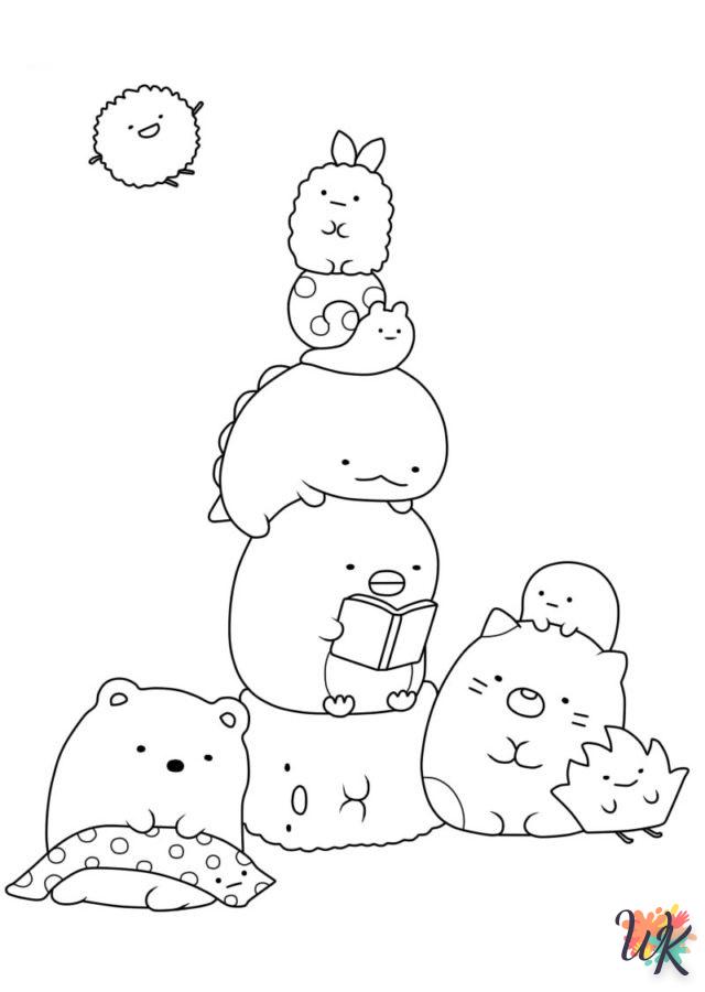 coloriage Sumikko Gurashi  enfant 2 ans a imprimer