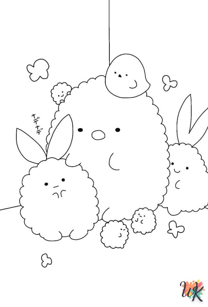 coloriage Sumikko Gurashi  pour lutter contre le stress 1