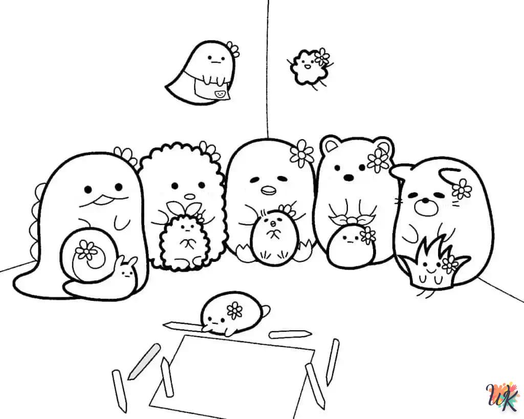 coloriage Sumikko Gurashi  à imprimer gratuitement pdf 1