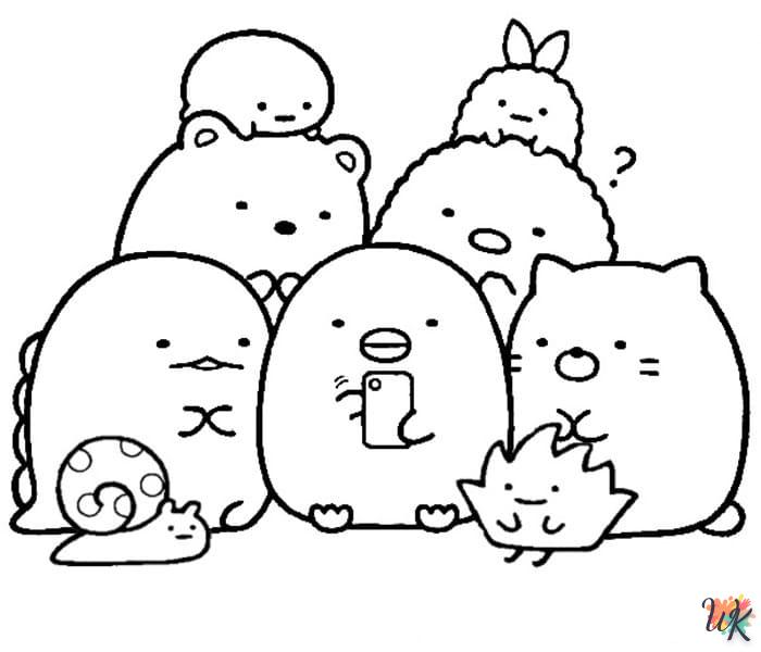 coloriage Sumikko Gurashi  bebe à imprimer gratuit