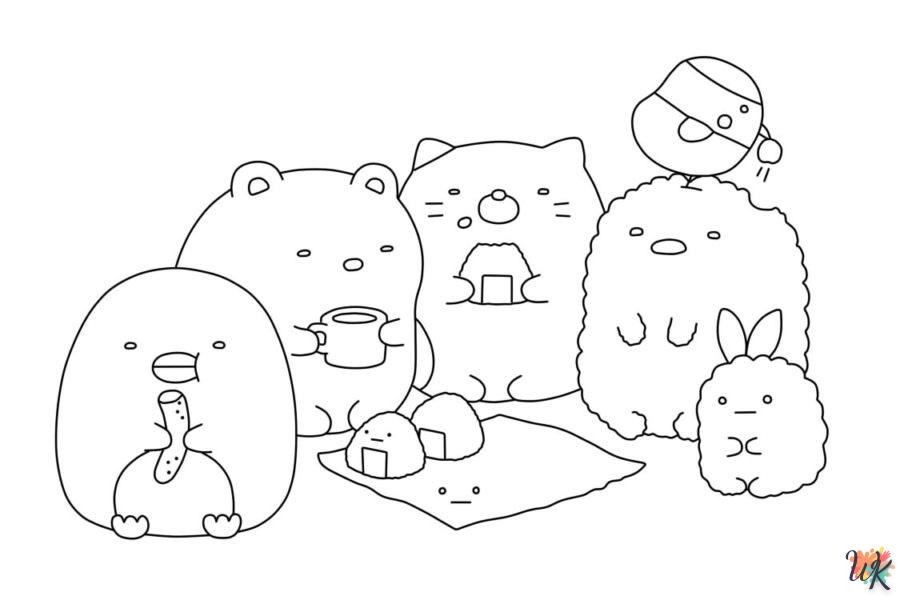 coloriage Sumikko Gurashi  7 ans en ligne gratuit à imprimer