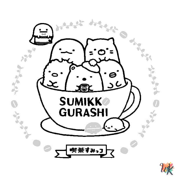 activité coloriage Sumikko Gurashi  en ligne