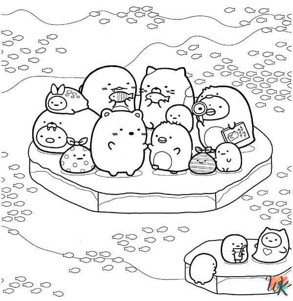 coloriage Sumikko Gurashi  gratuit à imprimer