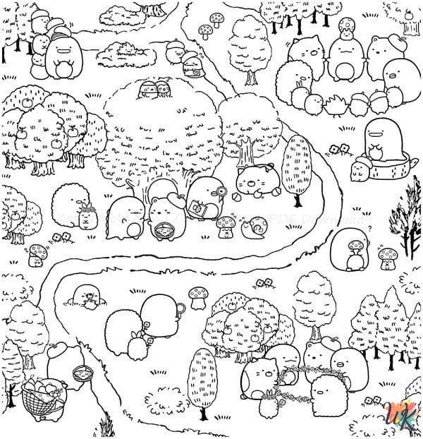 coloriage Sumikko Gurashi  pour enfant a imprimer gratuit