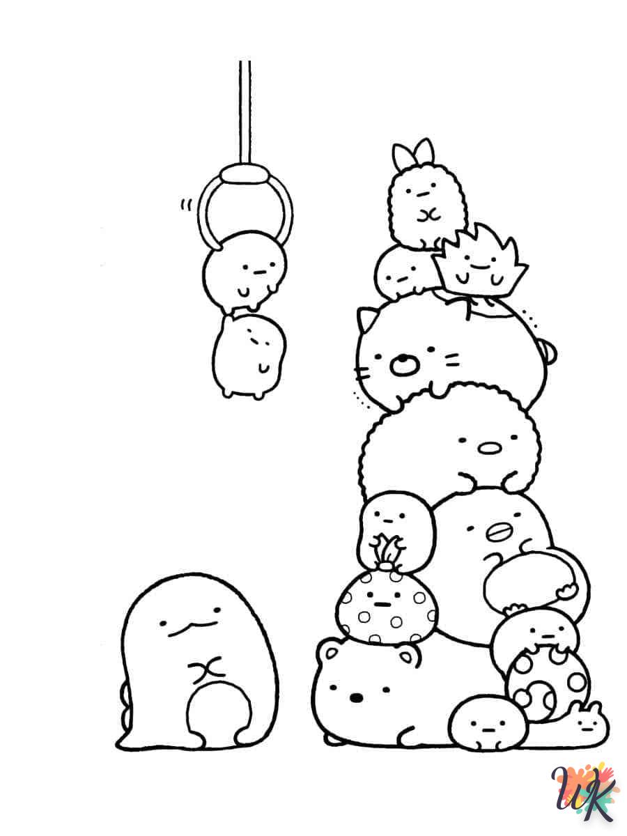 coloriage Sumikko Gurashi  enfant 5 ans à imprimer