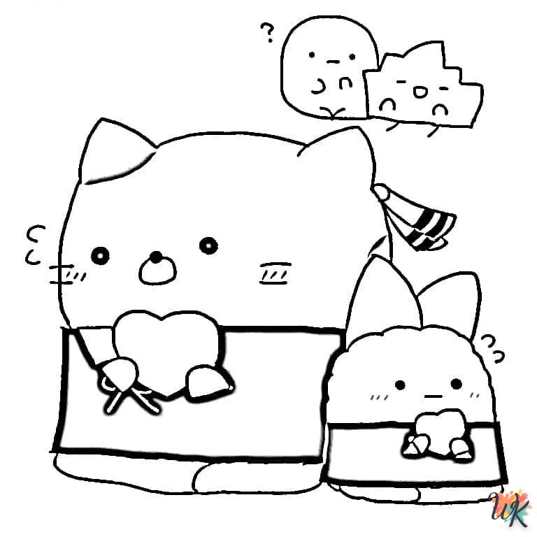 coloriage Sumikko Gurashi  enfant 6 ans à imprimer