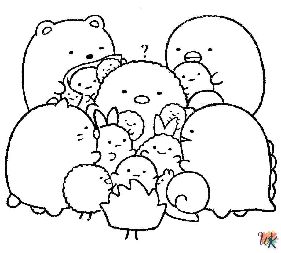 coloriage Sumikko Gurashi  a colorier en ligne gratuitement 2