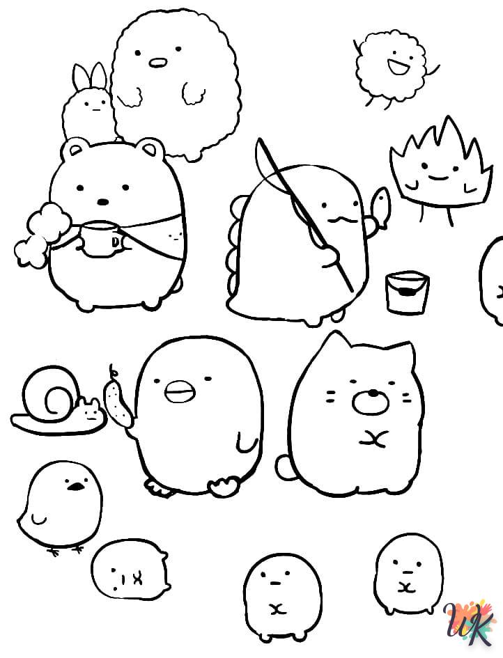 coloriage Sumikko Gurashi  en ligne pour bebe de 2 ans