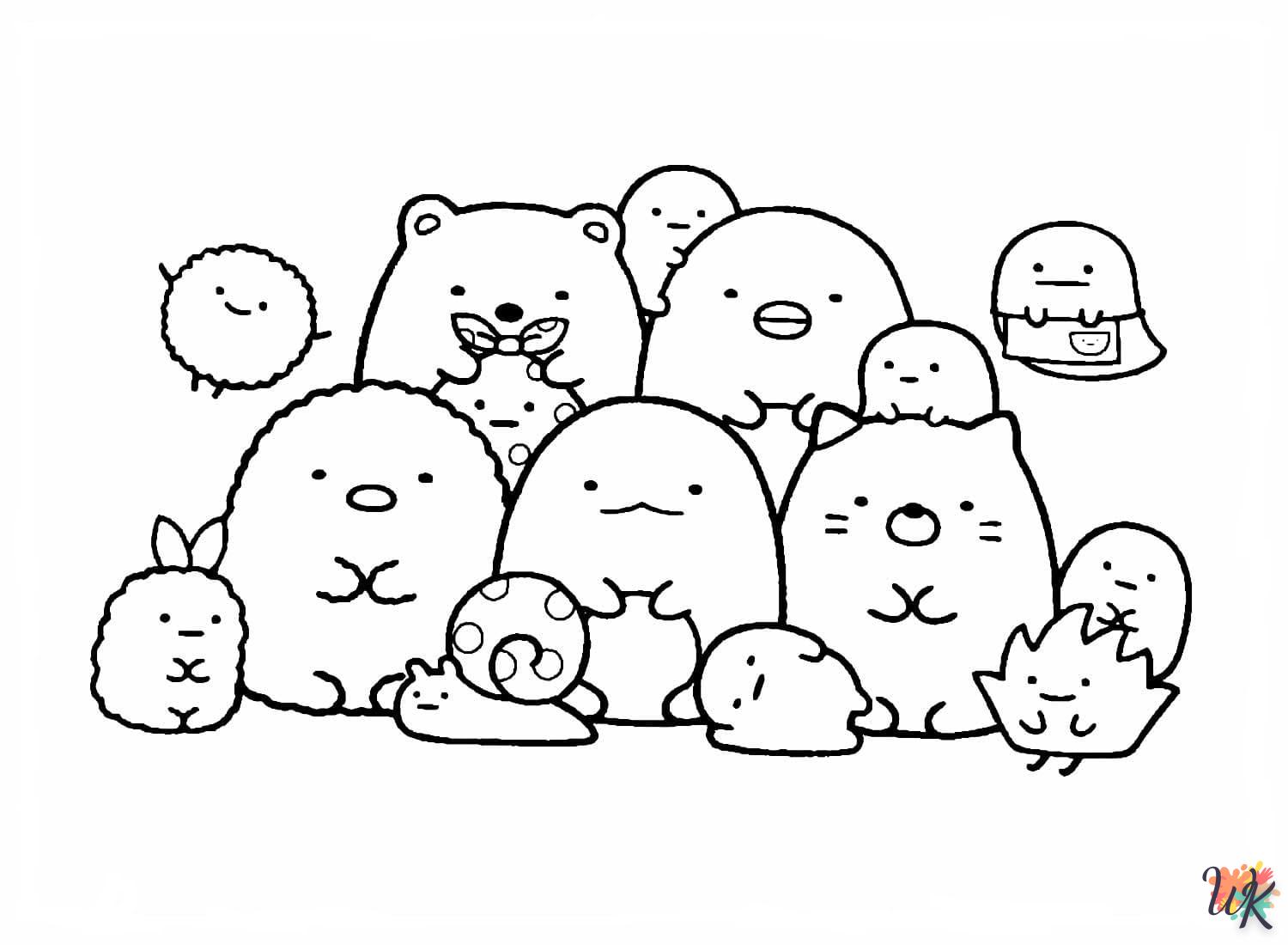 coloriage Sumikko Gurashi  enfant 3 ans a imprimer 1