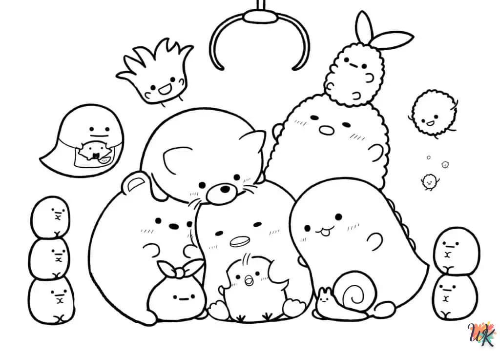 coloriage Sumikko Gurashi  à imprimer pour enfant de 9 ans