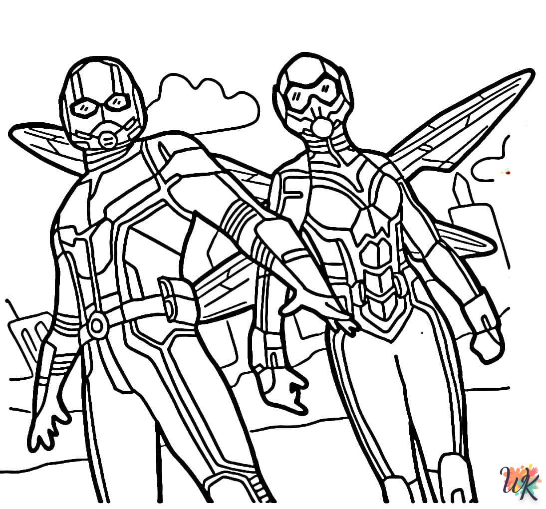 coloriage Ant Man  d'enfant a imprimer