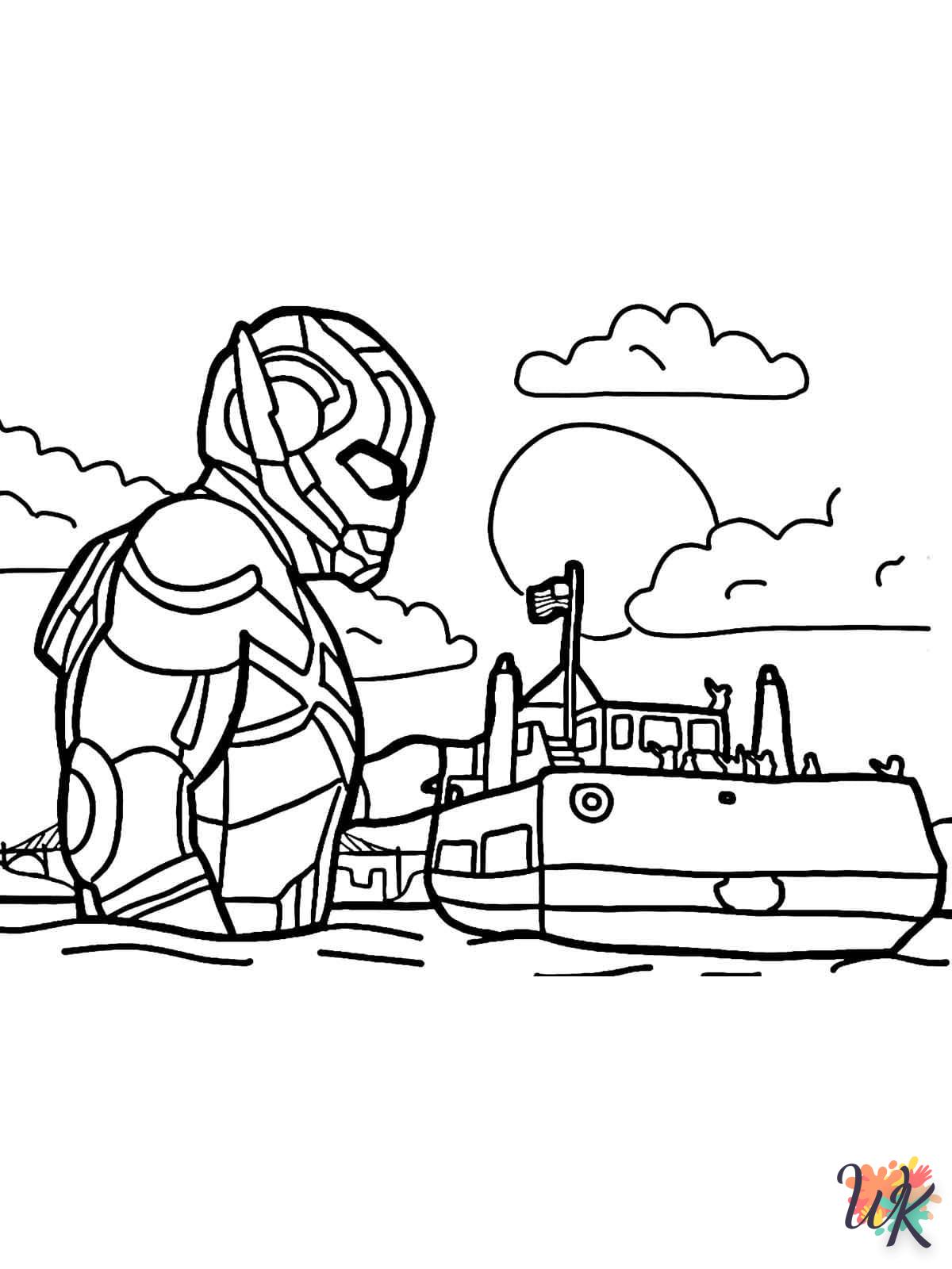 coloriage Ant Man  à imprimer pour enfant de 9 ans