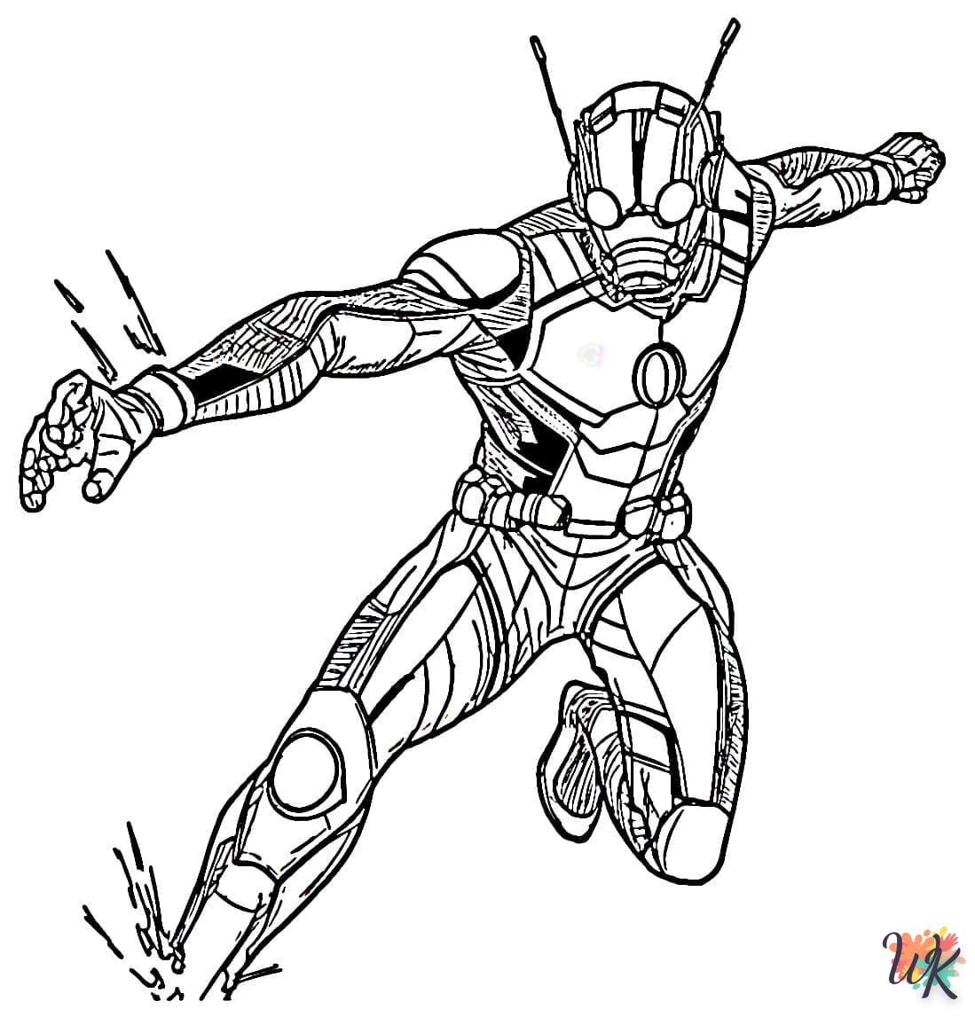 alphabet coloriage Ant Man  en ligne