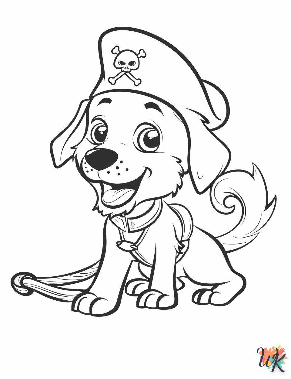 coloriage Chien  pour enfant de 7 ans