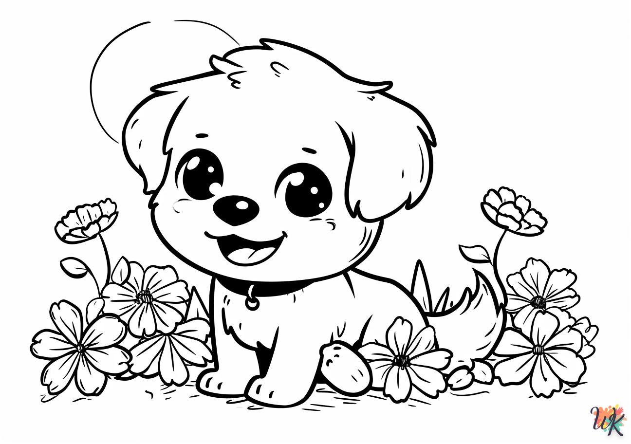 coloriage Chien  animaux enfant a imprimer