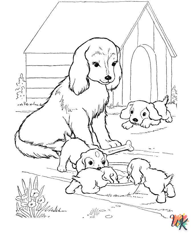 coloriage Chien  à imprimer pour enfants