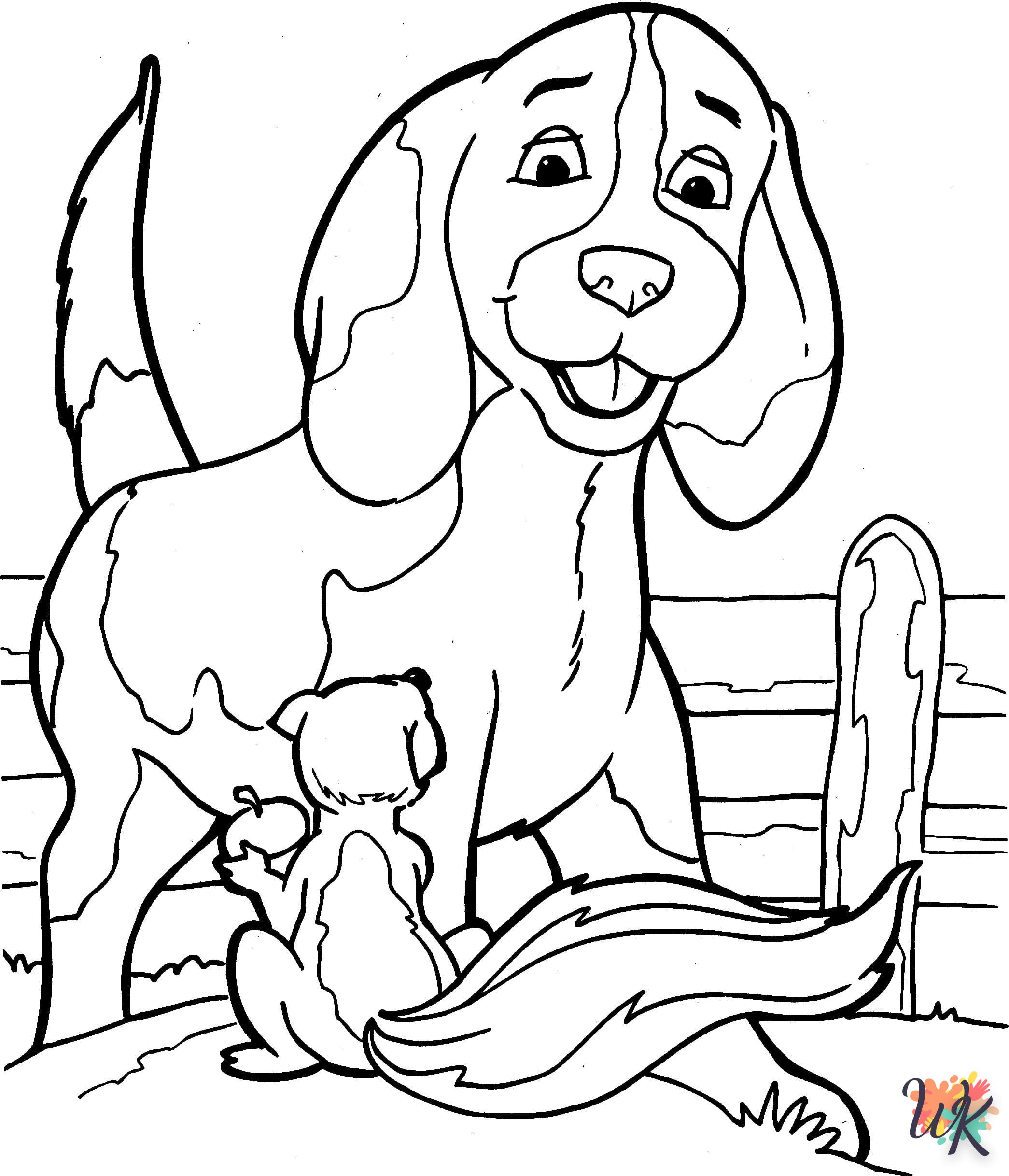 coloriage Chien  pour enfants a imprimer 2