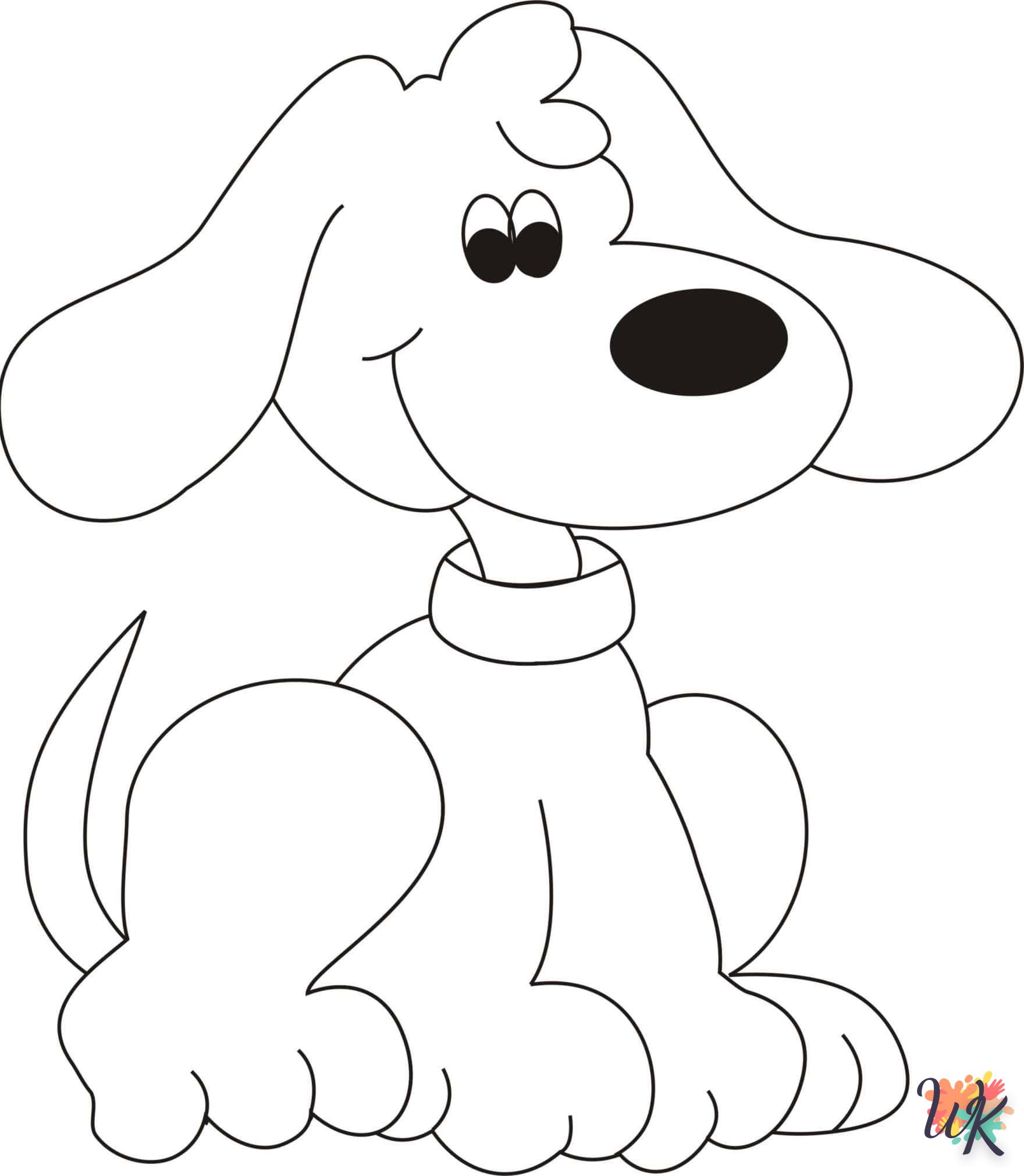 coloriage Chien  à imprimer pour enfant de 9 ans 1