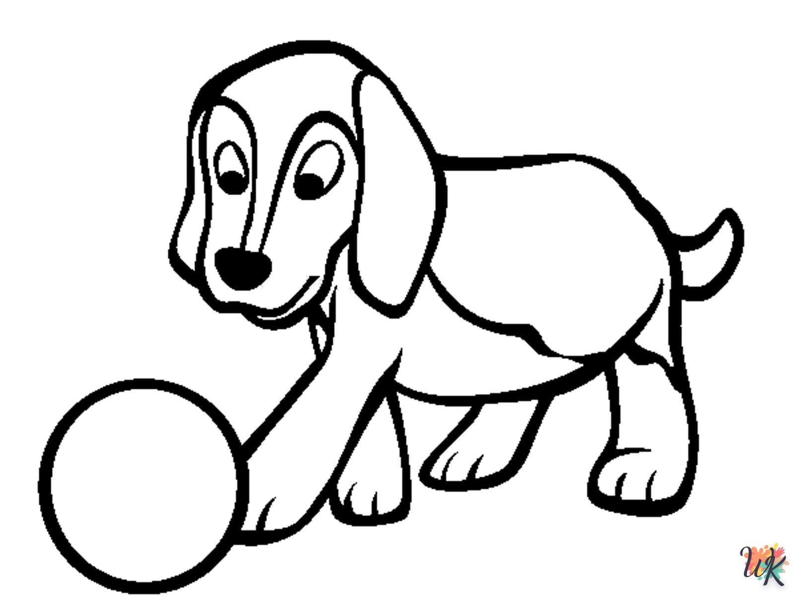 activité coloriage Chien  en ligne