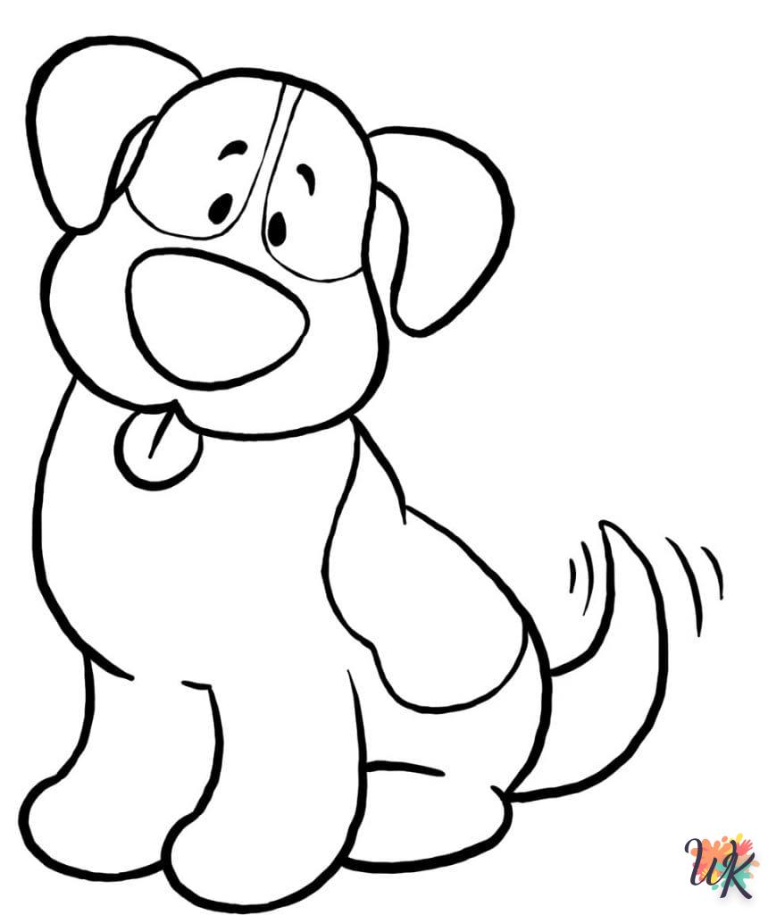 coloriage Chien  de noël gratuit à imprimer en ligne 2