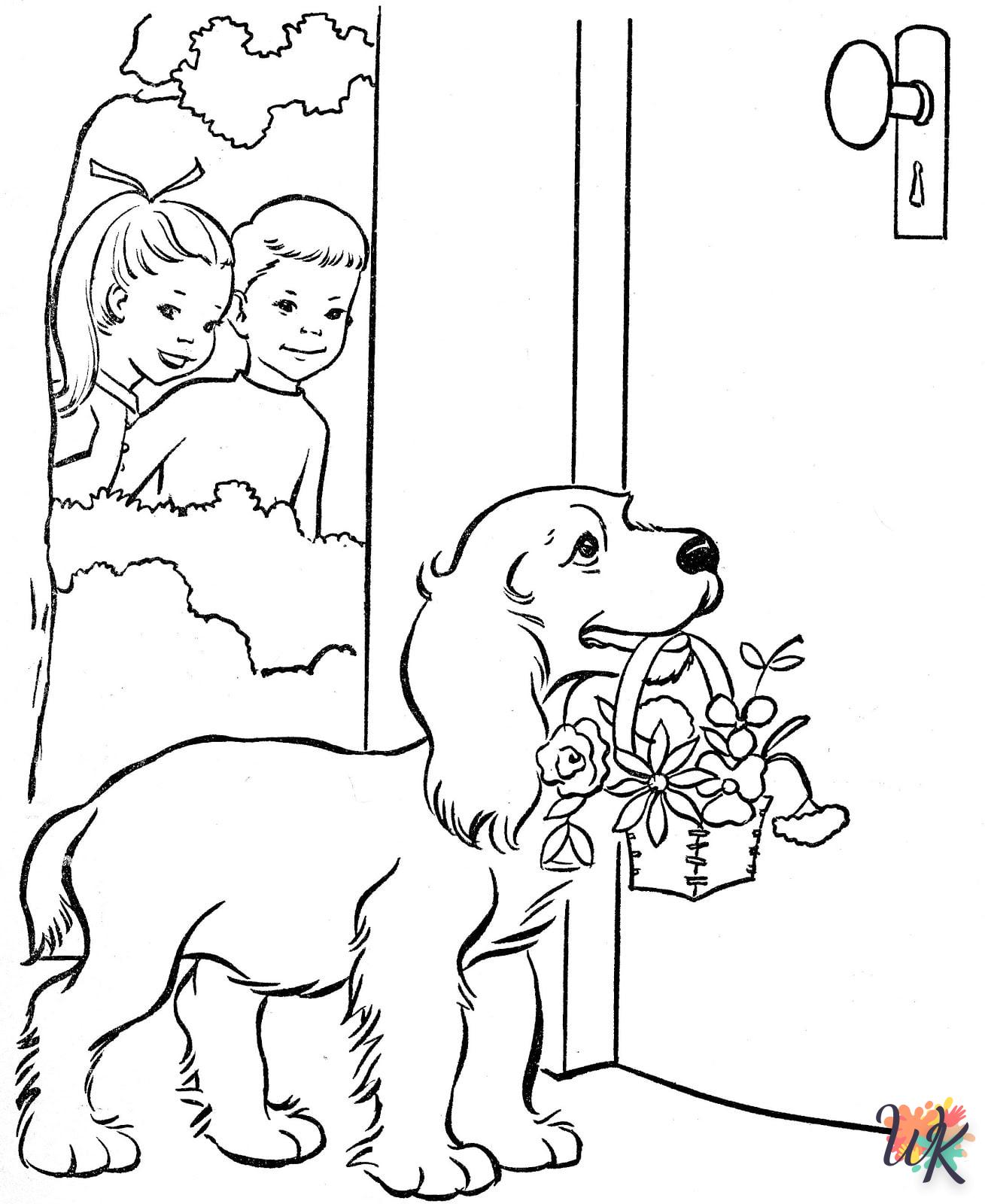 coloriage Chien  gratuit en ligne 2