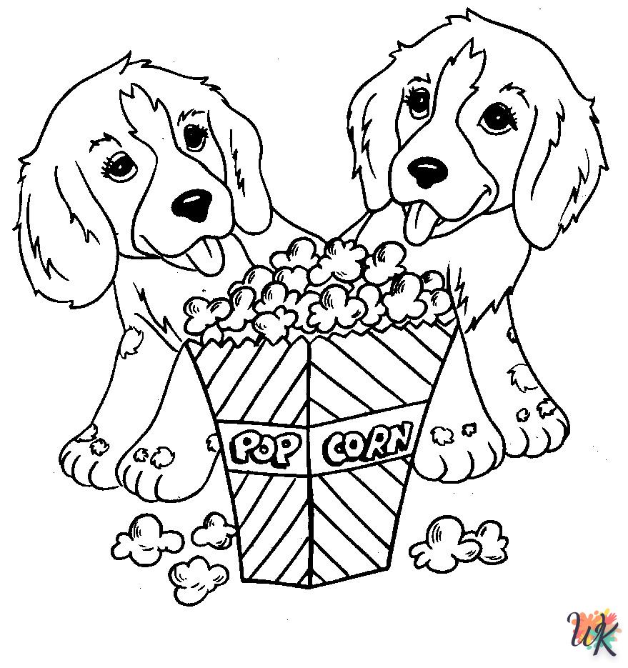 coloriage Chien  enfant 5 ans à imprimer