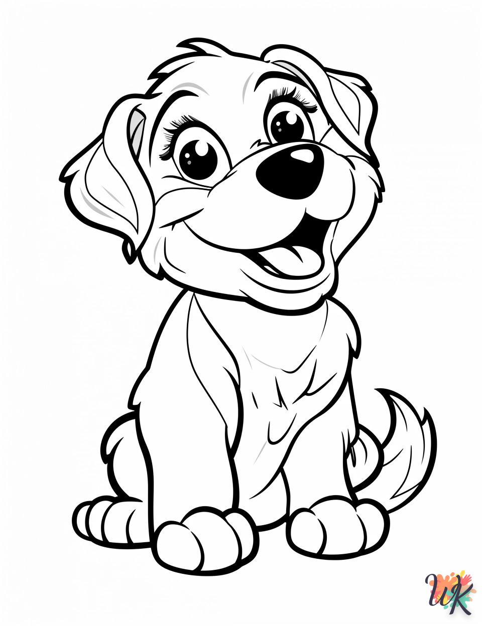 coloriage Chien  enfant à imprimer