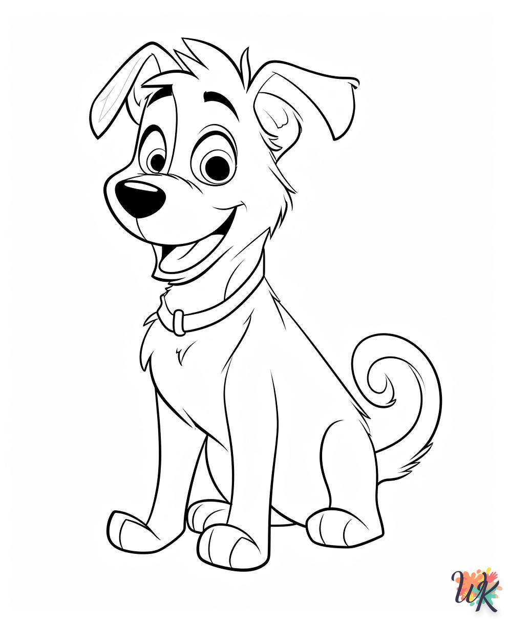 coloriage Chien  pour enfants