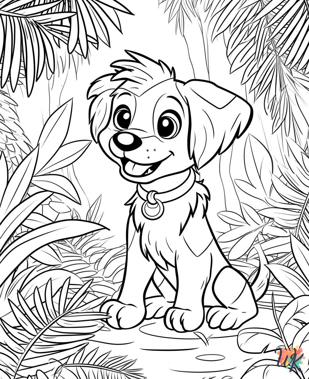 coloriage Chien  pour enfant de 8 ans