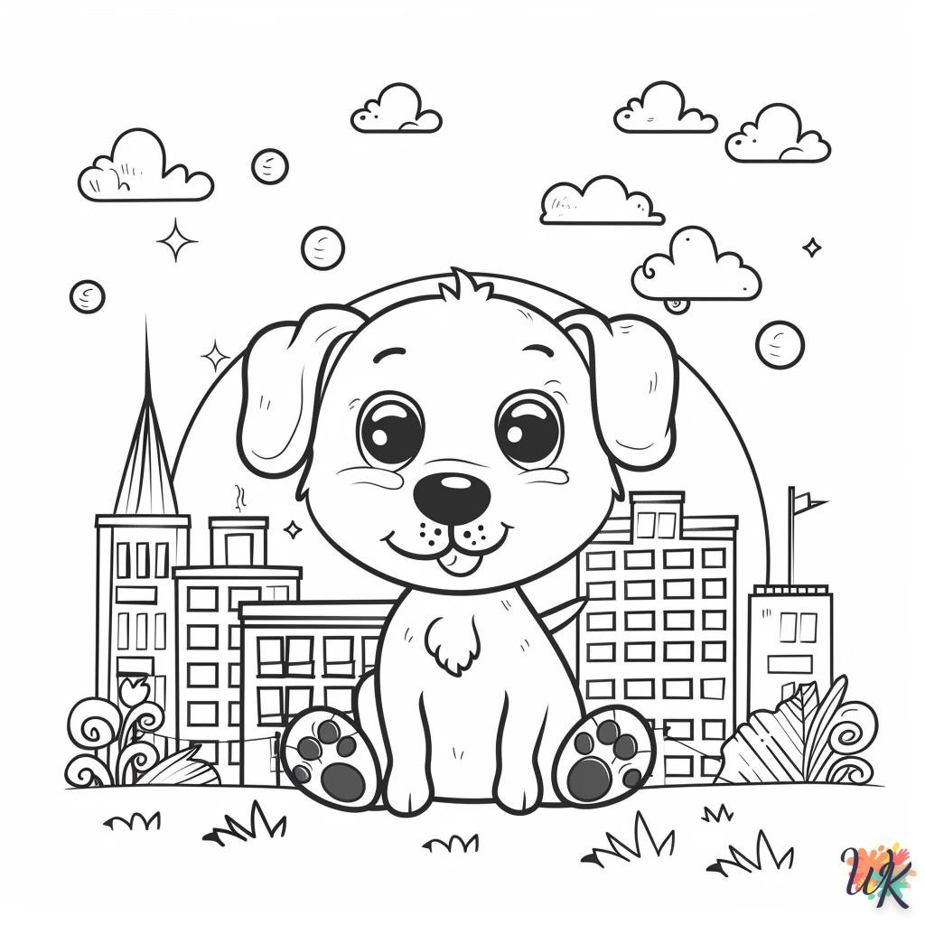 coloriage Chien  pour enfants a imprimer