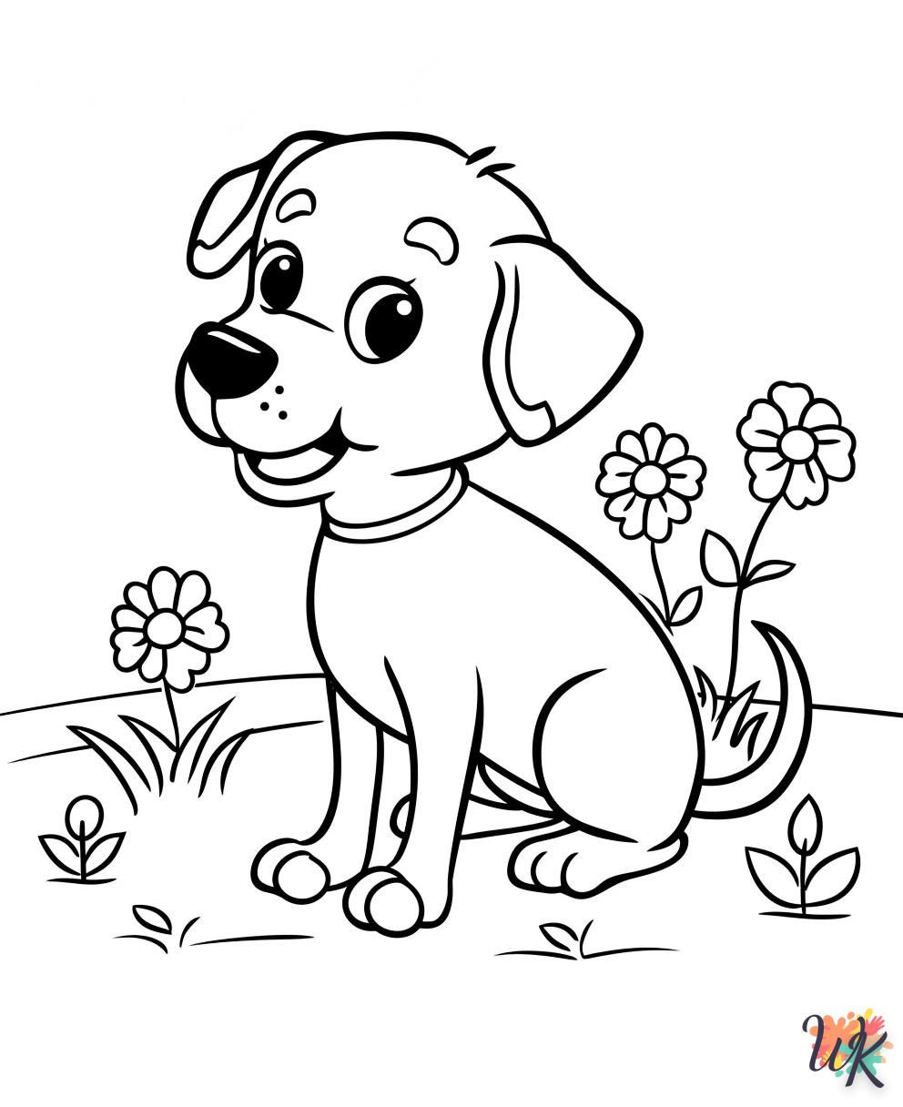 coloriage Chien  pour enfants à télécharger