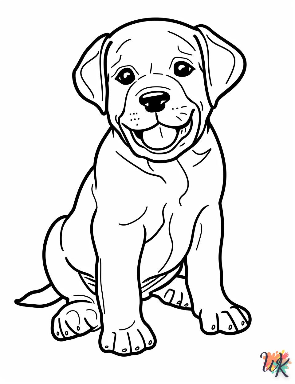 coloriage Chien  et apprentissage